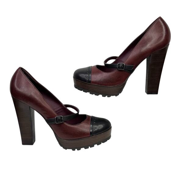 MIA Women's Chunky Retro Mary Jane Hawthorn Platform Pump SZ 9 Pin Up Shoes Heel - Picture 3 of 9